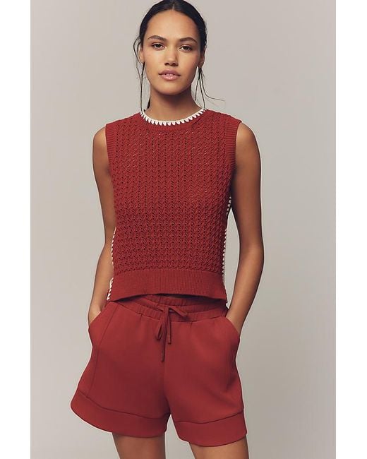 Varley Red Atrium High-Rise Shorts