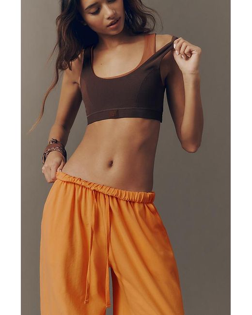 Daily Practice Orange Knit Balloon Trousers
