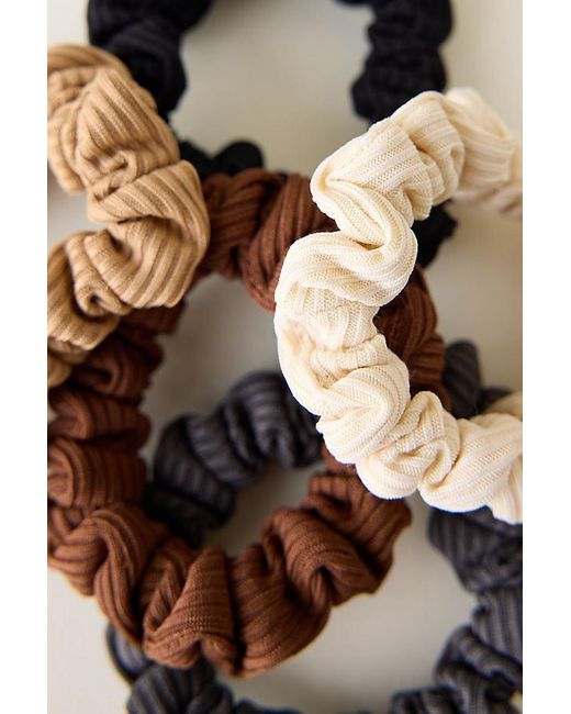 By Anthropologie Natural Ribbed Hair Ties, Set Of 5