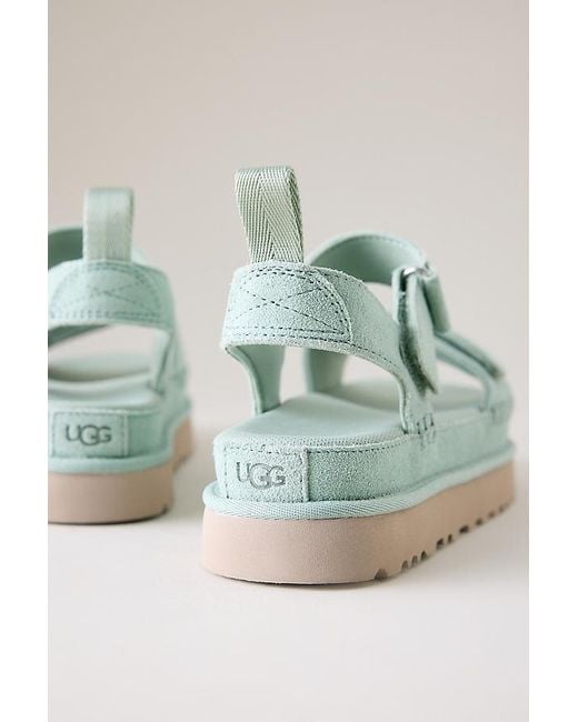 Ugg Green Goldenstar Suede Strap Sandals