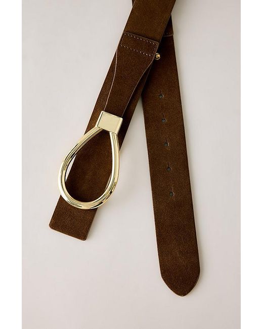 By Anthropologie Brown Asymmetrical Low-Slung Belt