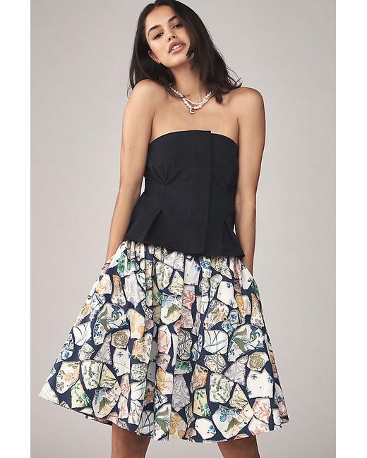 Maeve Multicolor The Jacie Poplin Printed Knee-Length Skirt By