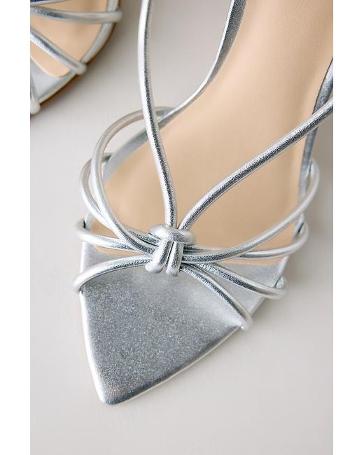 Maeve Natural Pointed Toe Strappy Heels