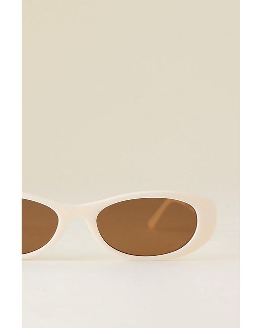 By Anthropologie Natural Slim Oval Sunglasses
