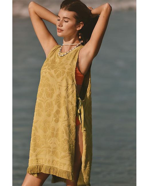 Celandine Green Terry Towel Cover-Up