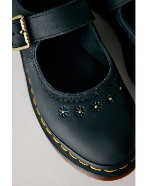 Dr. Martens Black Flower Mary Janes