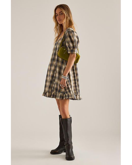 Damson Madder Multicolor Sabrina Check Mini Dress