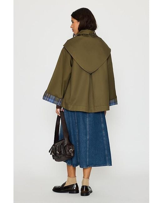 Damson Madder Blue Jerry Reversible Crop Trench Coat
