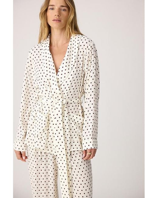 It's 9pm Natural Rizzo Polka Dot Suit Long Pyjama Set