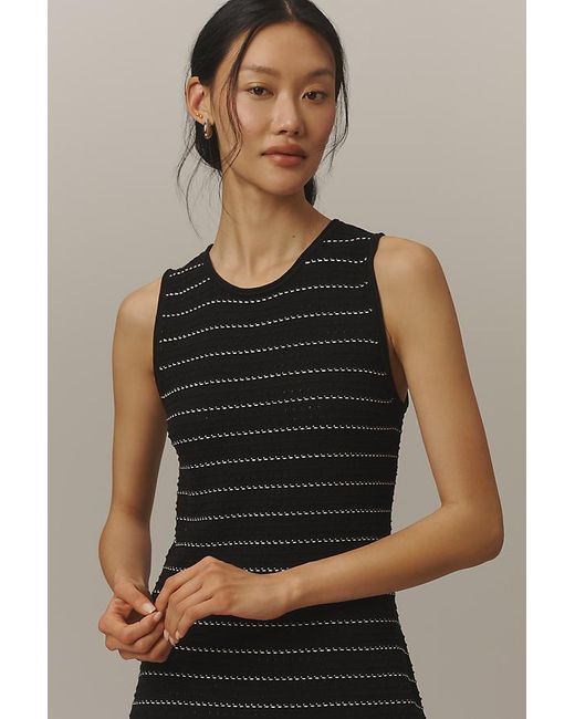 Varley Black Beesley Knit Midi Dress