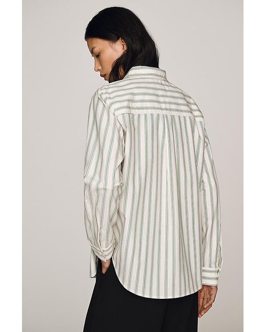 Maeve White Classic Buttondown Shirt