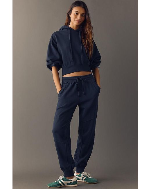 Daily Practice Blue Drawstring Hoodie