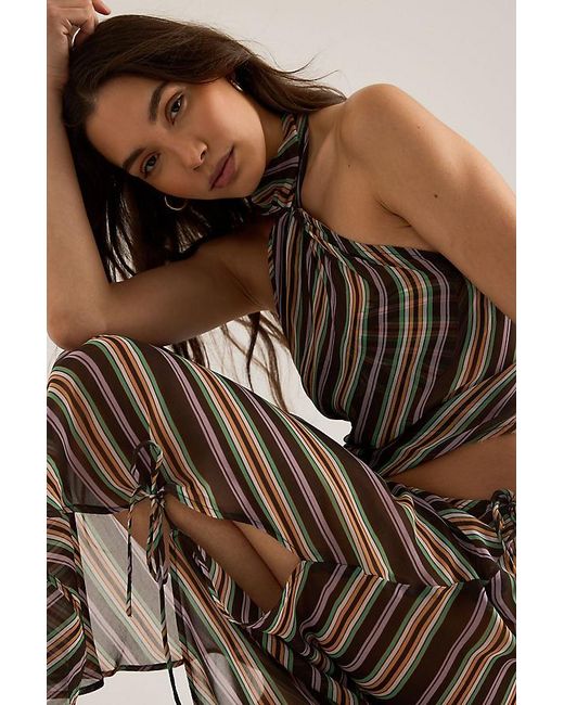 Wild Lovers Multicolor Sahara Stripe Halter Top
