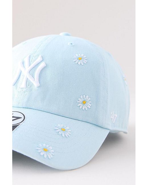 '47 Blue Daisy Embroidered Yankees Baseball Cap