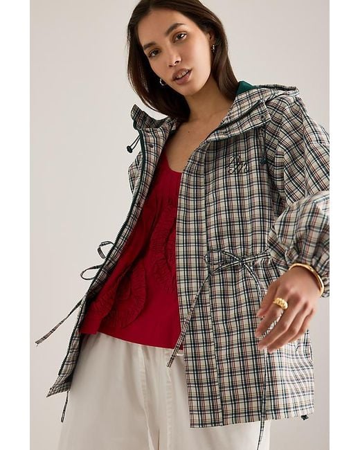 Damson Madder Multicolor Liu Check Raincoat