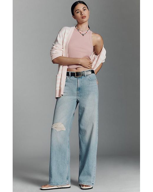 GOOD AMERICAN Blue Good Standard High-Rise Baggy Jeans