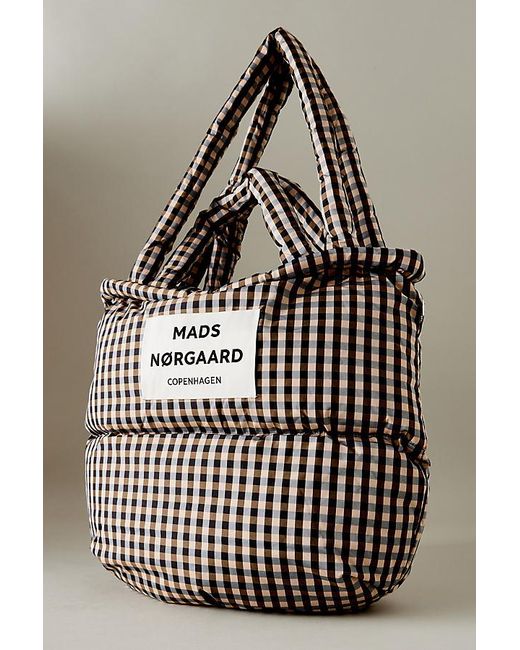 Mads Nørgaard Metallic Logo Puffer Tote Bag