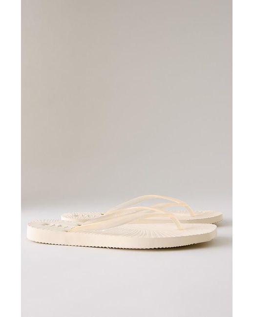 Sleeper Natural Tapered Transparent Flip Flops