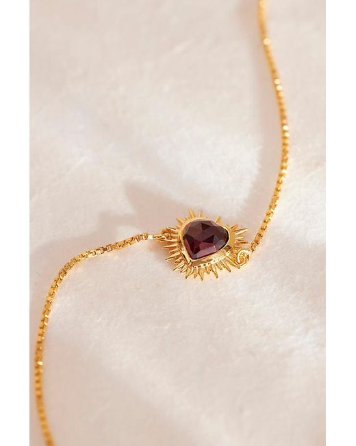 Rachel Jackson Black Electric Love Garnet Heart Bracelet