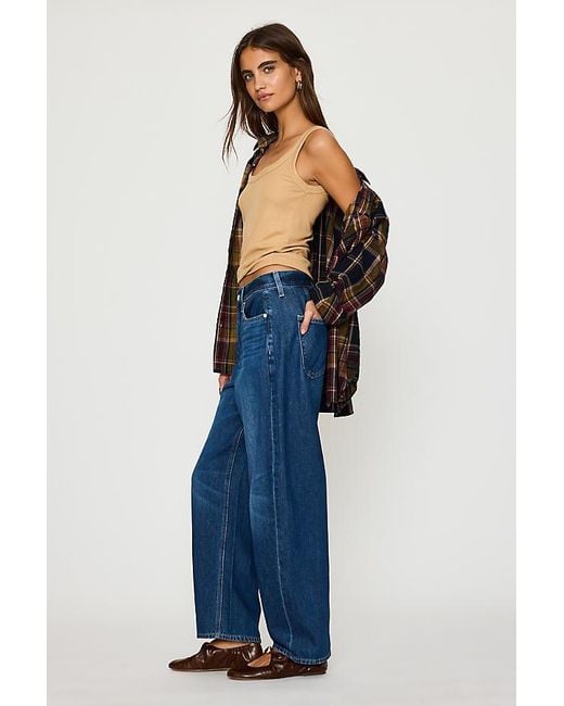 Pistola Blue Sacha High-Rise Barrel-Leg Jeans