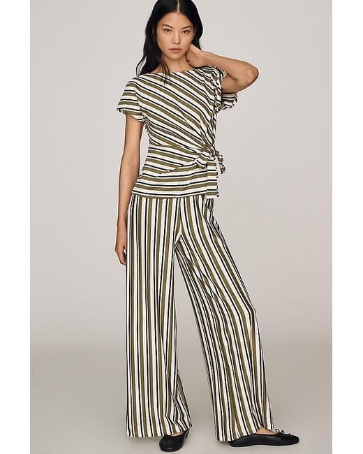 Maeve Brown Waisted Wrap Top