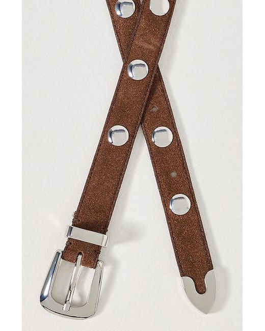 By Anthropologie Blue Studded Western Belt