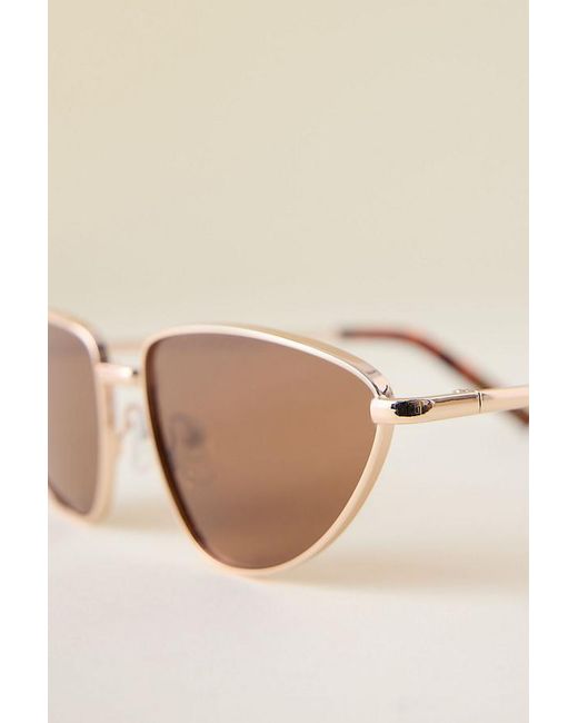 By Anthropologie Natural Triangle Cat-Eye Sunglasses