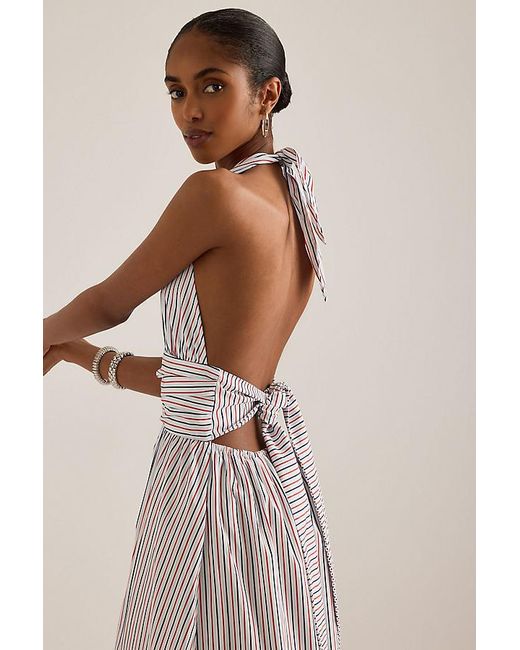 Faithfull The Brand Brown Lido Halter Maxi Dress