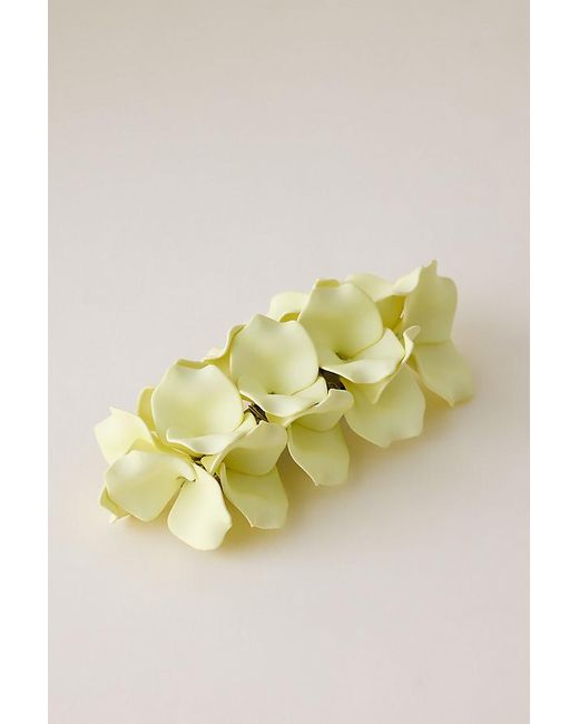 Anthropologie Yellow 3D Floral Barrette Hair Clip