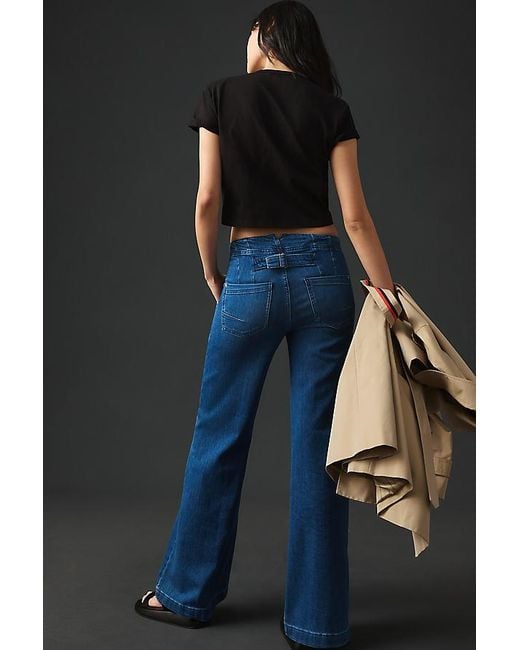 Pilcro Blue The Kit High-Rise Wide-Leg Utility Trouser Jeans By