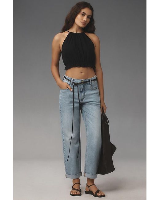 Pilcro Gray Baggy Slim Boyfriend High-rise Relaxed Jeans