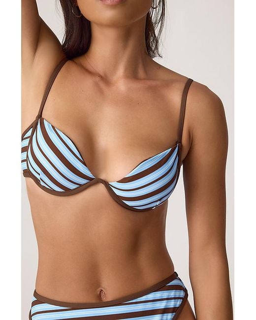 4th & Reckless Blue Marina Bikini Top