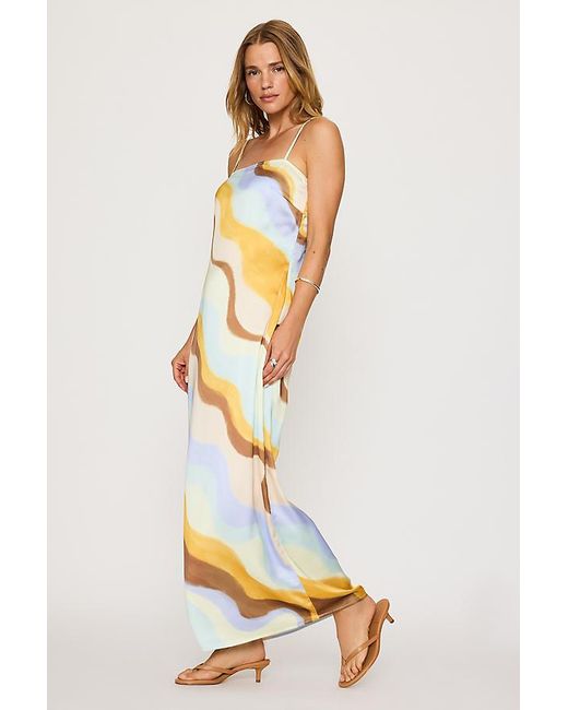 4th & Reckless Multicolor Serra Satin Maxi Slip Dress