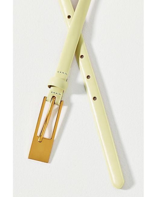 Maeve Green Skinny Square Buckle Belt