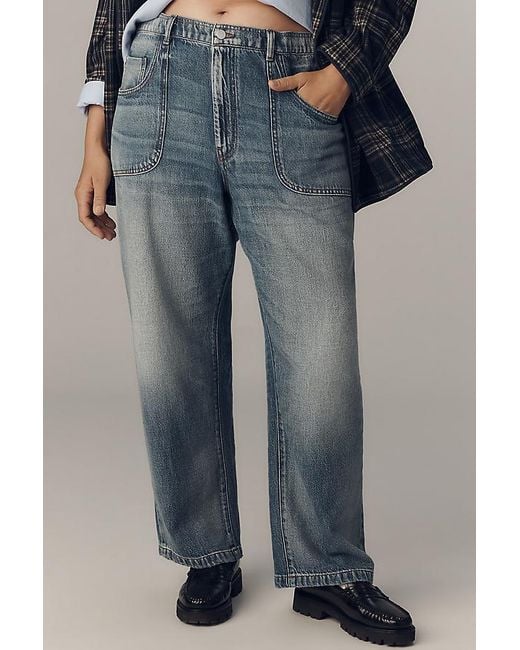 Pilcro Blue The Jenna Mid-Rise Relaxed Jeans By