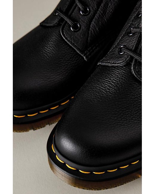 Dr. Martens Black Pascal Virginia Leather Lace-up Boots