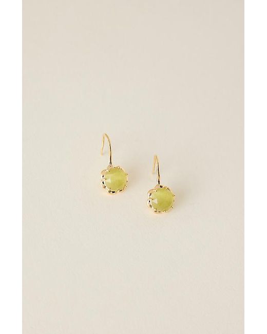 By Anthropologie Stone Fishhook Drop Earrings in Natural | Lyst UK