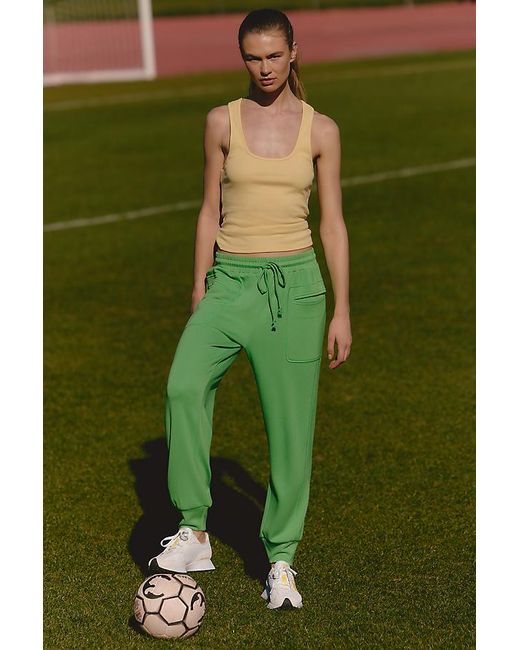 Daily Practice Green Cotton Knit Tank Top