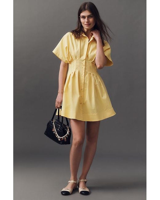 Exquise The Tobie Button-Front Pleated Shirt Dress By Mini Edition in Grey | Lyst UK Exquise The Tobie Button-Front Pleated Shirt Dress By Mini Edition in Grey | Lyst UK