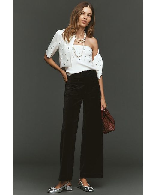 Maeve Black The Colette Full-Length Velvet Trousers By