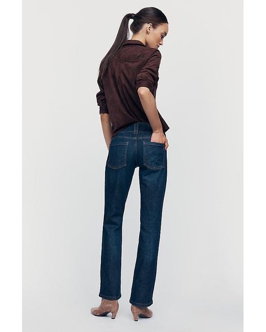 Pilcro Blue Low-Rise Bootcut Jeans