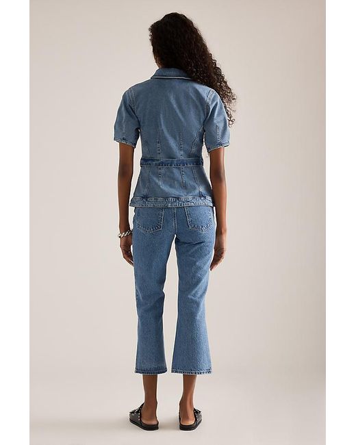 ALIGNE Blue Jette Short-Sleeve Denim Shirt