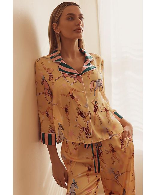 Karen Mabon Natural Swing-Sleeve Carousel Pyjama Set