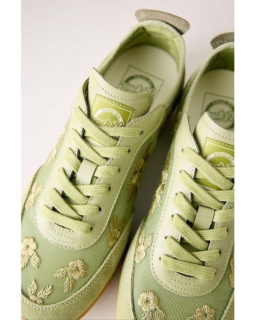 Back 70 Green Floral Nylon Trainers