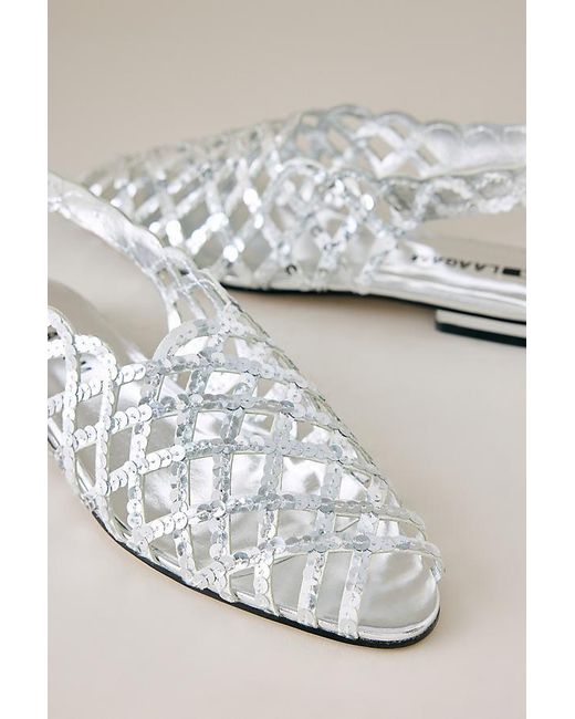 laagam Gray Lani Sequin Sandals