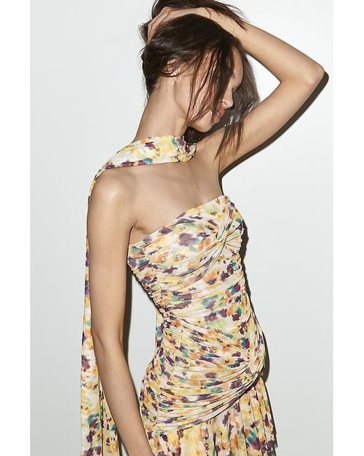 AFRM Natural Ineson Strapless Mini Dress