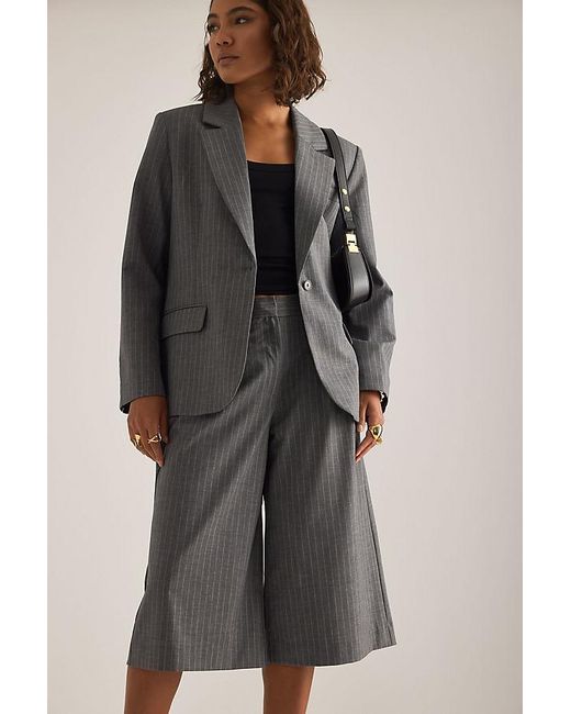 SELECTED Brown Tonia Oversized Pinstripe Blazer