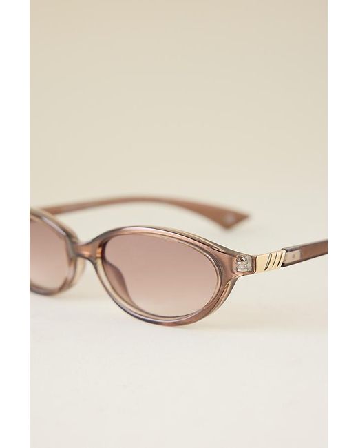 Le Specs Natural Duskfall Oval Sunglasses