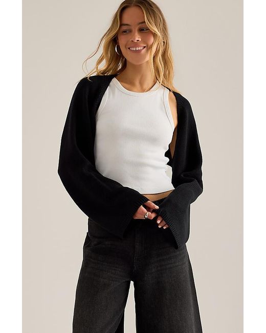By Anthropologie Black Knit Shrug