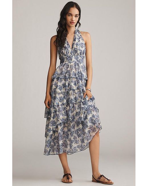 En Saison Multicolor Odessa Sleeveless Tiered Midi Dress